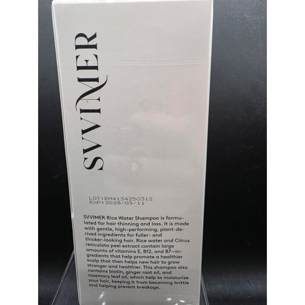 Svvimer Rice Water Shampoo Biotin Infused Citrus Reticulata 10 Fl Oz - Picture 5 of 9